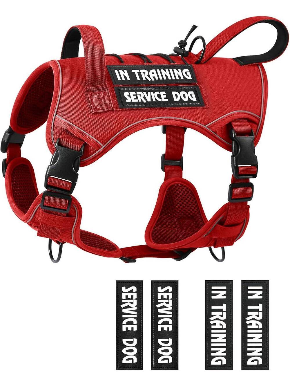 Tactical Dog Harness - No Pull Service Vest with Molle & Handle (Medium)